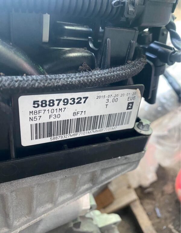 BMW 335d F30 N57D30B Engine 2015